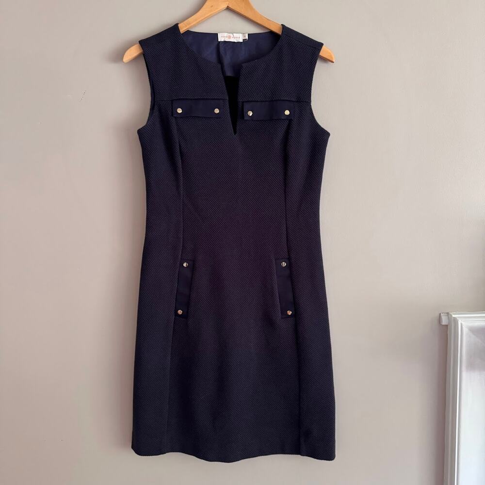 Tory Burch Navy Blue Sleeveless Shift Dress Size XS